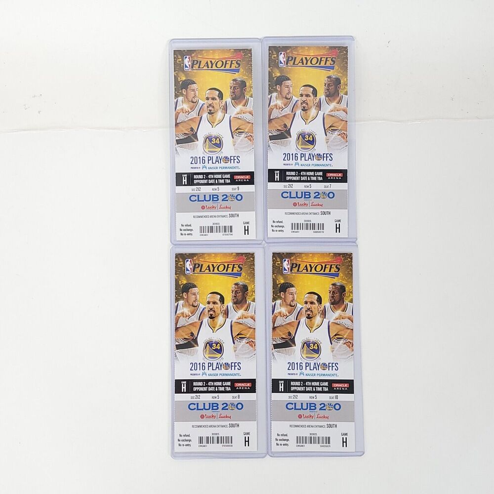 (4) NBA Playoffs 2016 Tickets Golden State Warriors Round 2 4th Home Game